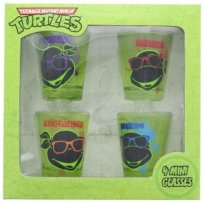 Just Funky Teenage Mutant Ninja Turtles Faces Shot Glass Set of 4