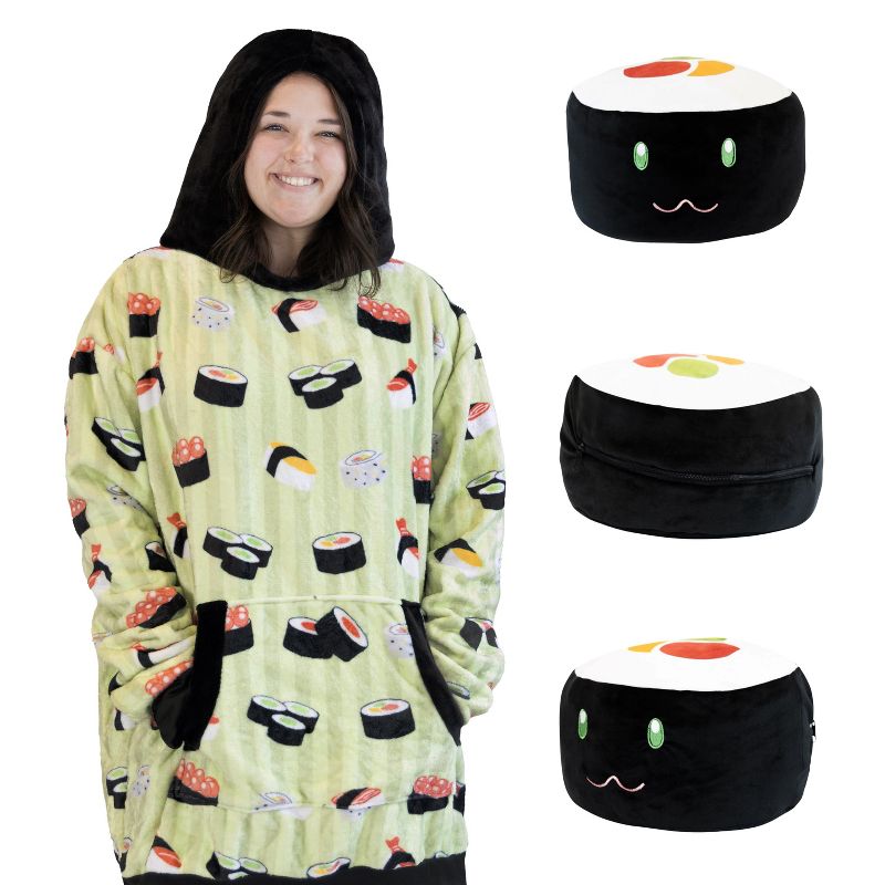 Sushi Snugible Blanket Hoodie & Pillow, 1 of 9