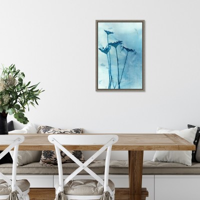 Blue Anne Flower Canvas Print with Frame 16 x 23-in