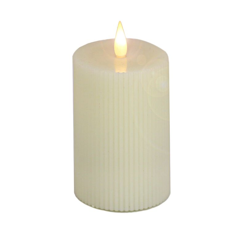 9" Real Motion Flameless Ivory Candle Warm White Light - National Tree Company, 1 of 5