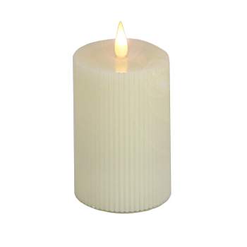 9" Real Motion Flameless Ivory Candle Warm White Light - National Tree Company