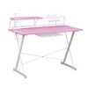 Racxily Techni Sport TS-200 Carbon Computer Gaming Desk with Shelving, Pink - 4 of 4