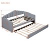 NicBex Twin Size Daybed with Storage Morden Daybed with Trundle, Unique Headboard, Storage Pockets and USB Charging for Bedrooms - 2 of 4