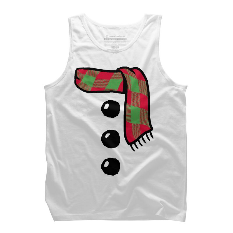 Men's Design By Humans Snowman Costume Kids Shirt Christmas Gift Santa Claus TShirt 2 By vomaria Tank Top, 1 of 4