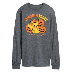 Men's - Pokémon - Pumpkin Party Long Sleeve Graphic T-Shirt - 1 of 3