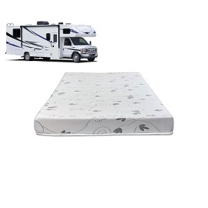 Continental Sleep, 4" High-Density Foam RV Mattress Replacement, Medium Firm, Good for Trailers, Camper Vans, - 1 of 4