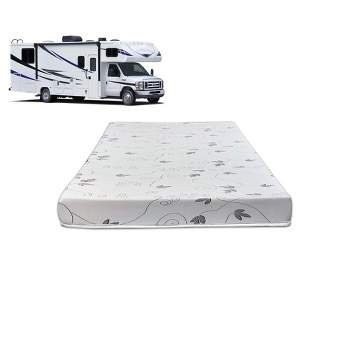 Continental Sleep, 4" High-Density Foam RV Mattress Replacement, Medium Firm, Good for Trailers, Camper Vans,