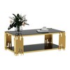 Dolonm Stainless Steel Round Glass End Table，Side Table - 2 of 4