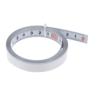 Unique Bargains Nylon-Coated Steel Metric Scale Right to Left Read Adhesive Tape Measure White - 1 of 4