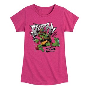 Girls' - Teenage Mutant Ninja Turtles - Raphael Going In Loud Fitted Short Sleeve Graphic T-Shirt - 1 of 4