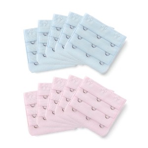 Allegra K Women's 3 Hook 3 Row Stretchy Bra Strap Extenders Hooks Bra Band - 1 of 4