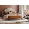 Leather Bench with Storage Ottoman, Foot Rest with Legs, Entryway End of Bed Bench with Stitching, Safety Hinges, for Living Room, Bedroom, Entryway - 4 of 4