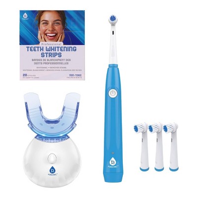 Pursonic Ultimate Teeth Whitening & Oral Care Bundle – LED Whitening Kit, Whitening Strips, & USB Rotary Toothbrush