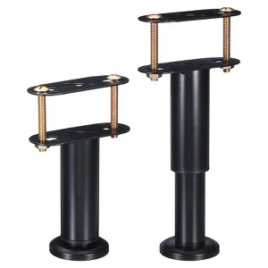 Unique Bargains Metal Adjustable Steel Multi-layer Non-slip Bed Frame Center Support Legs 2 Pcs - 1 of 4