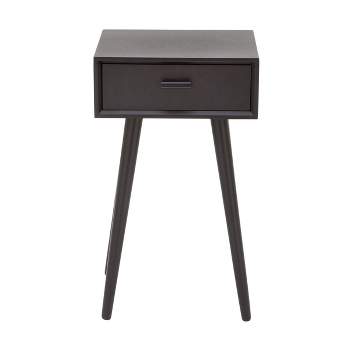 Modern Drawer Wooden Accent Table Black - Olivia & May