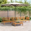 vidaXL Pallet Sofa Set Natural Wood Solid acacia wood Large Modular - 2 of 4
