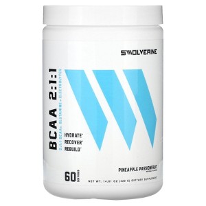 Swolverine BCAA 2:1:1, Pineapple Passionfruit, 14.81 oz (420 g) - 1 of 2