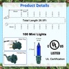 Whizmax 2Sets of 100 Mini Lights 26.5 Feet String Lights with Replace Fuse and Bulb,Waterproof Connectable,Indoor/Outdoor Decoration - 3 of 4