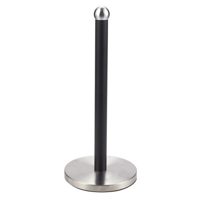 Juvale Paper Towel Holder, Black Stainless Steel Kitchen Accessories (14.3 in)