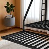 Mshliw Twin XL Over Queen Metal Bunk Bed with Twin Trundle, Heavy-Duty Frame, Dual Side Ladder, Guardrail Safety, Space-Saving Design for Family - 2 of 4