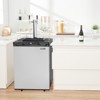 VEVOR Beer Kegerator, Dual Tap Draft Beer Dispenser, Full Size Keg Refrigerator With Shelf, CO2 Tank(No Gas), Drip Tray & Rail, Silver - 2 of 4