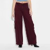 Women's Mid Rise Wide Leg Cargo Jeans - Wild Fable™ - 2 of 3