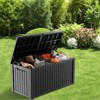 Naysaye Deck Boxes, 180 Gal Outdoor Storage Deck Box, Small Patio Storage Bin for Garden Tools, Black, 61.02"*28.39"*29.17" - 4 of 4