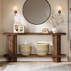 Tribesigns 71-Inch Long Console Table for Entryway, Wooden Sofa Table Behind Couch, for Living Room, Hallway, Foyer, Dark Brown - 4 of 4