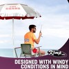 Kemp USA 5.5' Wind Umbrella with LIFE GUARD Logo, Silver /Red - 2 of 4
