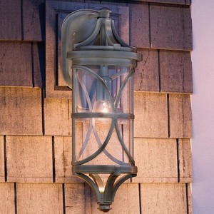 Urban Ambiance Luxury Rustic Outdoor Wall Light,  25-1/2" x 9",  Aged Pewter Finish, UHP1189 - 1 of 4