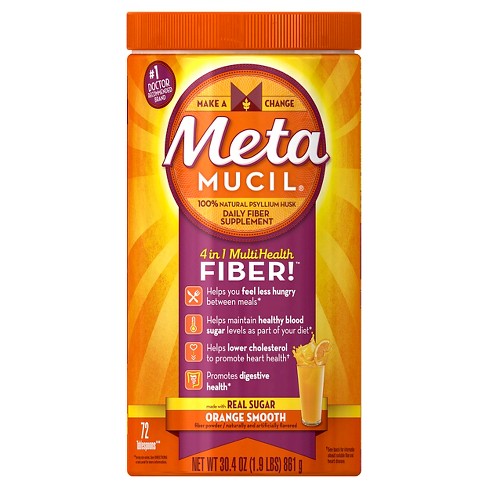 metamucil fiber powder orange sugar smooth supplement supplements meta doses psyllium target husk health daily teaspoons berry oz multi