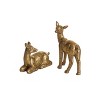 Transpac Gold Deer Decorative Figurines Set of 2 Multicolor Tabletop Decor for Christmas Holiday Gifts and Festive Settings - 2 of 3
