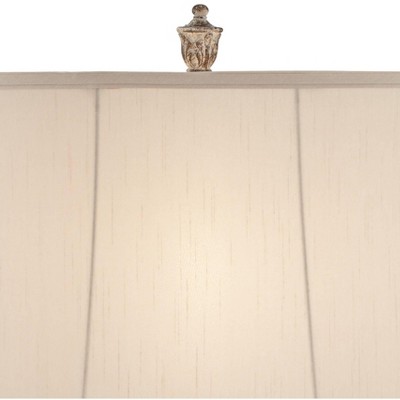 Elle Antique Gold Scroll 33" Table Lamp with Off-White Shade