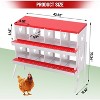 TackView Chicken Nesting Box, Hens Egg Nest Box, Metal Chicken Laying Box House with Rollout Egg Collection and Protective Lid - 3 of 4