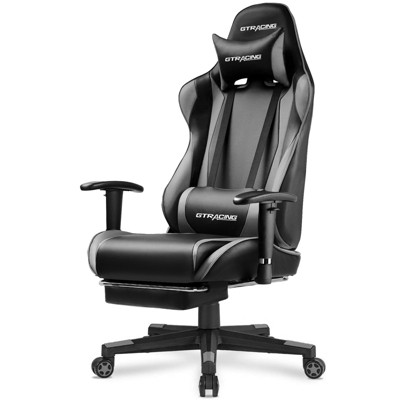 GTRACING Gaming Chair, Retractable Footrest, Premium Faux Leather, Adjustable Computer Office Chair