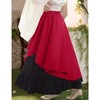Whizmax Women's Halloween High Waisted Short A-line Flare Gothic Mini Black Red Plaid Pleated Skirt Dress Red M - 3 of 4