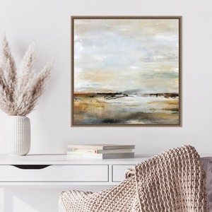 Amanti Art 22"x22" Take A Breath by Karen Hale Framed Canvas Wall Art Print - 1 of 4