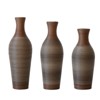 Aukfa Set of 3 Brown Decorative Floor Vases with Metal Stands – Tall PVC Vases with Artificial Vine Texture - 4 of 4