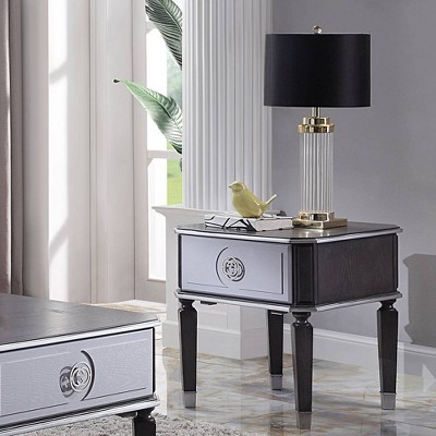 24 House Beatrice Accent Table With Drawer Silver Accents Acme   GUEST 6eb37124 1e6a 4f5c B5e3 7e9843a4bd15