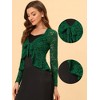 INSPIRE CHIC Women's Tie Front Ruffled Hem Floral Lace Sheer Crop Bolero Shrug - 2 of 4