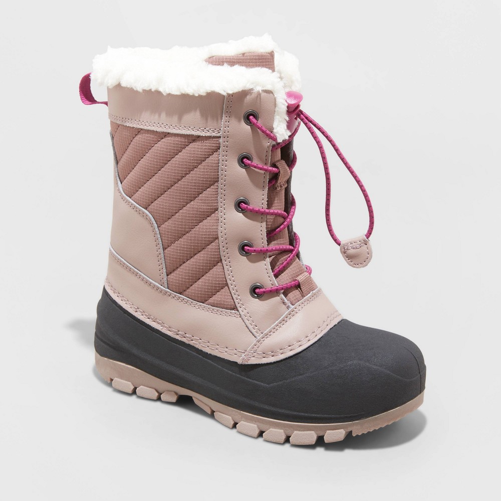 size 5 Kids' Skylar Lace-Up Winter Boots - All in Motion Blush 