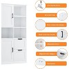 Tall Bathroom Storage Cabinet, 62" Modern Organizer with Doors, Drawers & Adjustable Shelves, Freestanding Cabinet for Bathroom, Kitchen, Living Room - 4 of 4