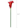 Duovlo 20pcs Calla Lily Bridal Wedding Bouquet Lataex Real Touch Artificial Flower Home Party Decor (Red) - 4 of 4