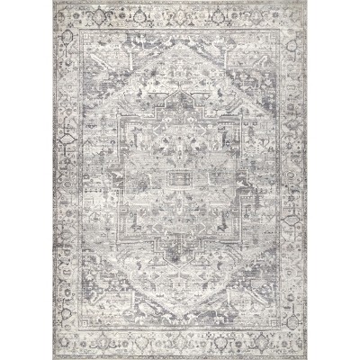 Nuloom Brielle Pet Friendly Machine Washable Vintage Medallion Area Rug
