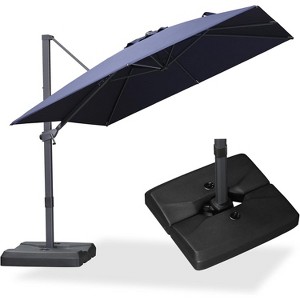 PURPLE LEAF Cantilever Telescopic Umbrella for Swimming Pool, Patio, Porch, Garden - 1 of 4