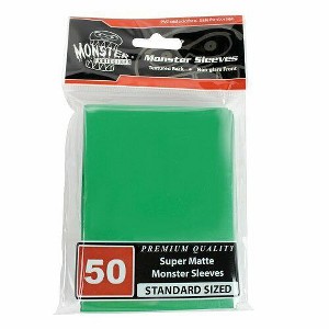 Monster Protector Sleeves - Standard Size Super Matte (50 Pack)- Green (Fits MTG Magic The Gathering and Other Standard Sized Gaming Cards) - 1 of 1