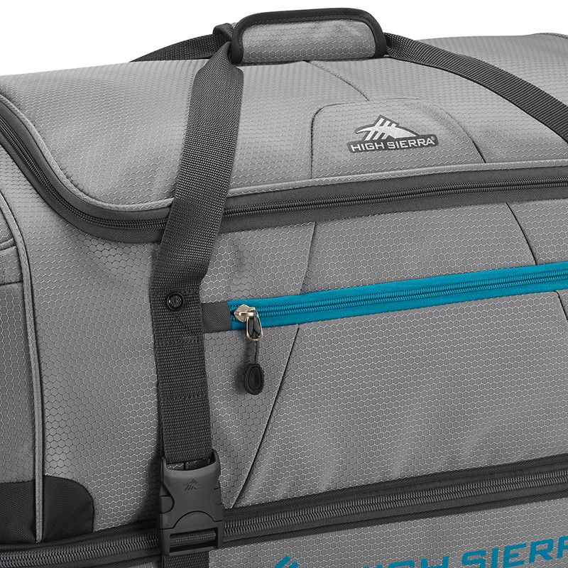 High Sierra Fairlead Drop Bottom Wheeled Duffel Bag with Handle, 2 of 7