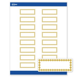 Avery® Labels, 1" x 2-5/8", Gold Beads, Matte White, 160ct - 1 of 4