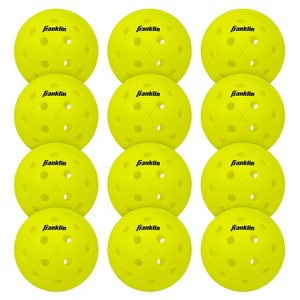 Franklin Sports X-40 Performance Outdoor Pickleballs 12pk - Yellow - 1 of 4