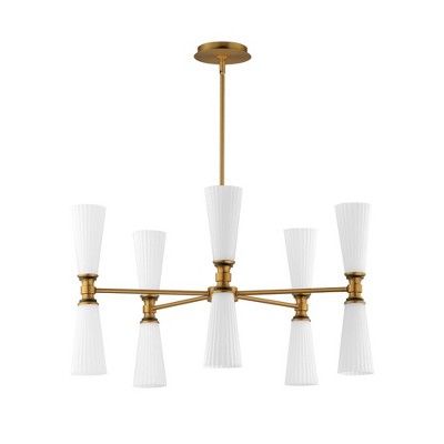 Maxim Lighting Krevat 10 - Light Chandelier in  Black/Natural Aged Brass